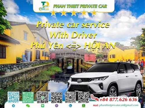 Private Car From Phu Yen <=> Hoi An (private car with driver)